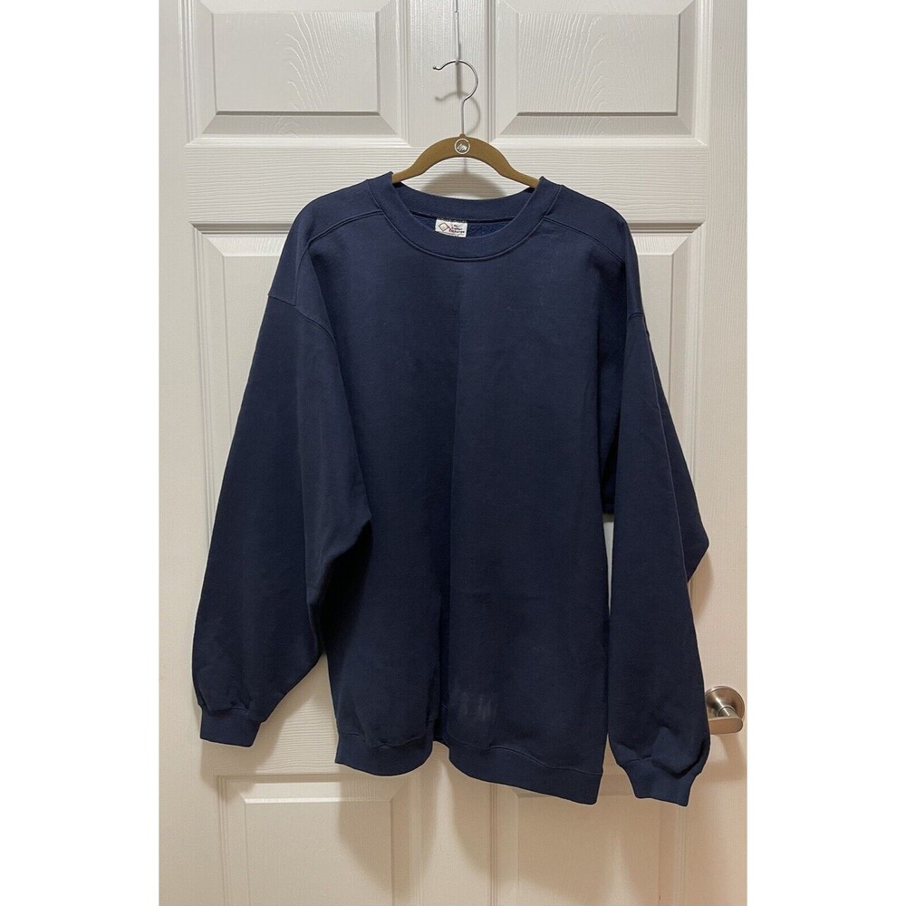 Mens Pullover Size XL Blue The Cotton Exchange Made in USA